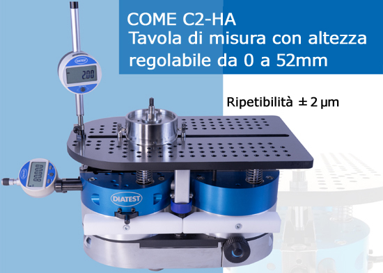 Diatest Come C2-HA Nuova tavola di misura con altezza regolabile